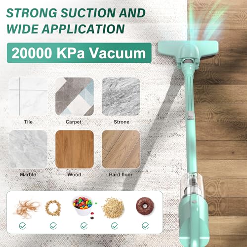 BUTY BULU Stick Vacuum Cleaner, Corded Lightweight Powerful Electric Broom Vacumm for Home Apartment Office Hardwood Floors Carpet Pet Hair Dust Clean, 20Ft Power Cord, 20KPa Strong Suction