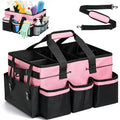 Wearable Large Cleaning Caddy Bag with Dividers, Household Cleaning Caddy for Cleaning Supplies Organizer Car Wash, Cleaner Tote Detailing Bag with Shoulder Strap and Handles for Housekeeper Storage