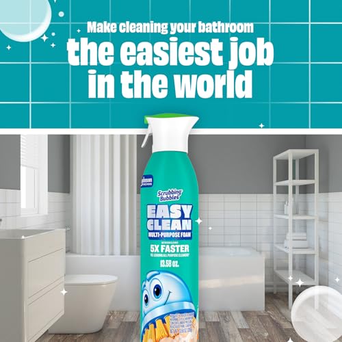 Scrubbing Bubbles Easy Clean Foaming Multipurpose Bathroom Cleaner, Continuous Spray Bottle, Fast Acting Foam, 13.58 Ounce (Pack of 2)