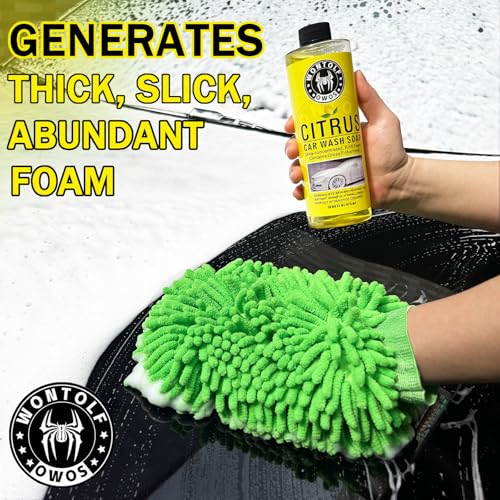 Wontolf Complete Car Wash Cleaning Kit, Car Interior Detailing Kit with Car Wash Soap, Interior Detailing Cleaner, Wheel Cleaner, Wheel Brush, Dying Towel, for Cars Trucks RVs SUVs