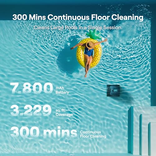 Beatbot Sora 10 Cordless Pool Vacuum Robot for Inground & Above Ground Pools, 6800 GPH Suction, Floor/Wall/Waterline/Shallow Area Cleaning, Waterline Parking, 300 Mins Runtime, Midnight Blue