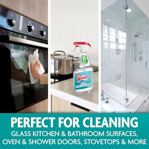 Windex Vinegar Glass and Surface Cleaner Spray Bottle, Packaging Designed to Prevent Leakage and Breaking, Surface Cleaning Spray, 23 Fl Oz