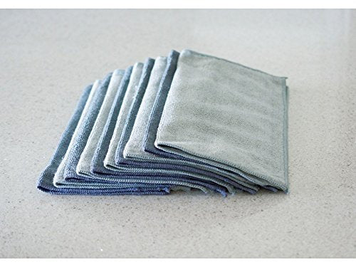 Sophisti-clean Microfiber Cleaning Cloths, Attract Dust Like a Magnet, Use Wet or Dry, Ultra Soft and Absorbent, Non-Abrasive, Streak Free, Reusable, Machine Wash, Gray, 10 Pack