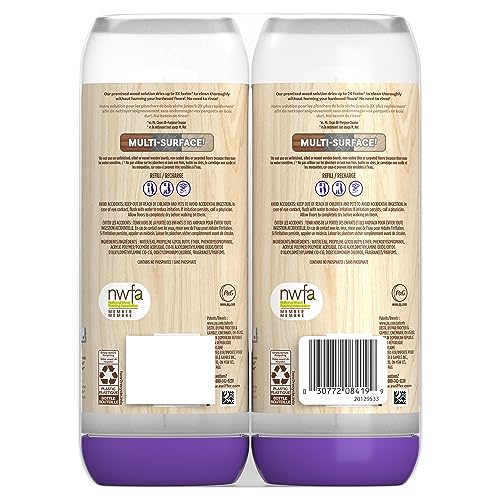 Swiffer Power Mop Wood Refill Solution, QuickDry Hardwood Floor Cleaner for Mopping Home, Bathroom, Kitchen, All Purpose Multi-Surface Solution for Floor Cleaning, Lemon Scent, 50.7 oz