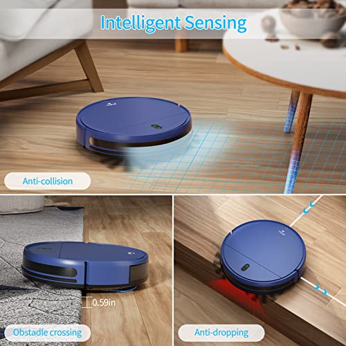 Robot Vacuum and Mop Combo, 2 in 1 Robot Mop and Vacuum, Robotic Vacuum Cleaner with WiFi/App, 2000Pa Suction, 230ML Water Tank, Self-Charging, Slim, Ideal for Hard Floor, Low Pile Carpet, Pet Hair