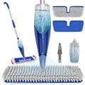 Papclean Spray Mops for Floor Cleaning: Double Sided Dust Mop for Hardwood Wood Tile Floor with Reusable Microfiber Pads - Wet Dry Kitchen Bathroom Cleaning