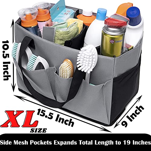 DERABY Cleaning Caddy with Handle and Shoulder Strap Organizer for Cleaning Supplies