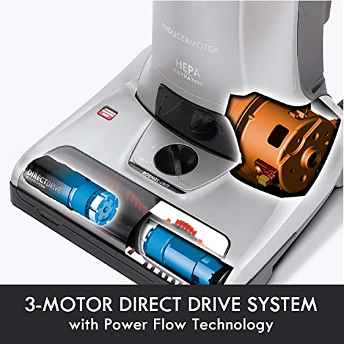 Kenmore Elite 31150 Pet Friendly Bagged Upright Beltless Vacuum w/Pet Handi-Mate, Triple HEPA, 3D Inducer Motor, Telescoping Wand, 5-Position Height Adjustment, 3 Cleaning Tools-Silver