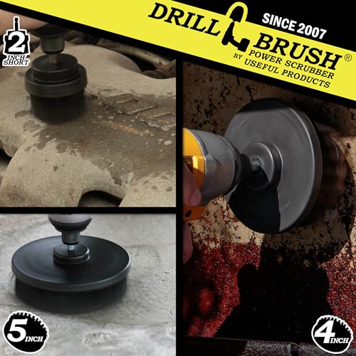 Ultra Stiff Drill Powered Cleaning Brush Set - Heavy Duty Industrial Stripping - Cordless Drill Power Scrubber Grill Brush for Household Cleaning Supplies - Rust Remover - No Wires - BBQ Grill Brush