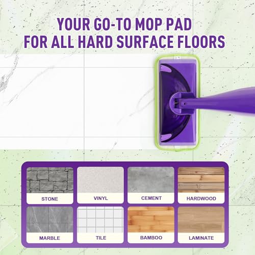 MABUBU Reusable Mop Pads Refills for Swiffer WetJet, 8 Pack Microfiber Cleaning Pads 11.5" x 5.5", Washable Wet & Dry Mop Heads for Hardwood, Tile, Laminate Floors, Replacement Pads