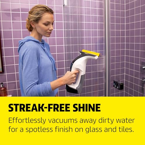Kärcher WV 6 Electric Window Vacuum Squeegee 11" - Cleans Showers, Mirrors, Glass, and Countertops - Electric Squeegee