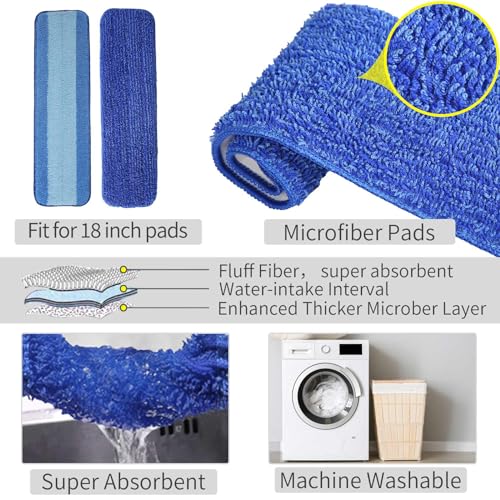 Spray Mop for Floor Cleaning with Bottle & 3 Microfiber Pads