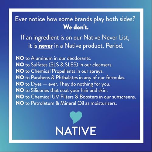 Native Sea Salt & Cedar Scent 24-Hr Refreshing Clean Body Wash for Men & Women, for All Skin Types Incl. Sensitive, Leaves Skin Feeling Clean & Soft, Free of Phthalates, Sulfates & Parabens, 18 oz