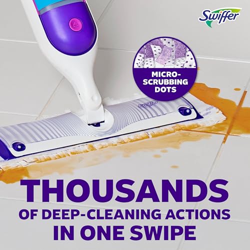 Swiffer PowerMop Multi-Surface Mopping Pad Refills for Floor Cleaning, 11 Count, White/Purple