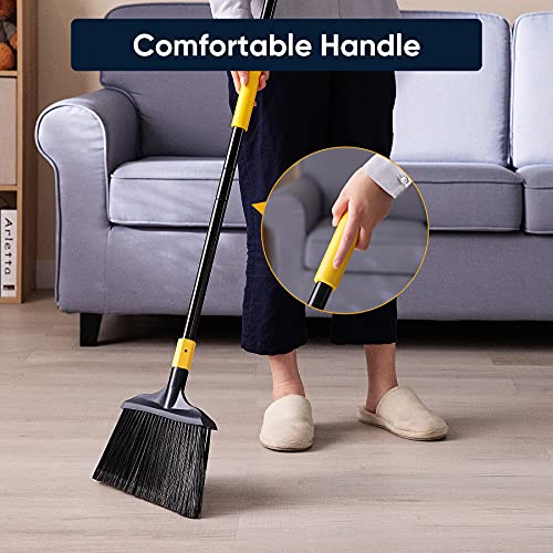 Yocada Commercial Broom Outdoor Indoor Commercial 3 PCS for Courtyard Garage Lobby Mall Market Floor Home Kitchen Room Office Pet Hair Rubbish 54Inch
