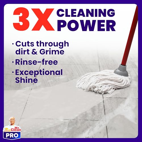 Mr. Clean PRO All Purpose Floor Cleaner, Bulk Liquid Concentrate for Cleaning Hardwood, Tile or Terrazzo Floors, Commercial Use, 1 gal (Case of 3)