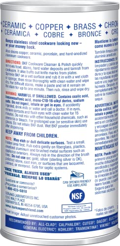 Bar Keeper's Friend COOKWARE CLEANER/POLISH 12 oz Can (2-pack)