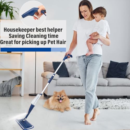 Wet Spray Mop for Floor Cleaning with 14 oz Bottle & 3 Microfiber Pads