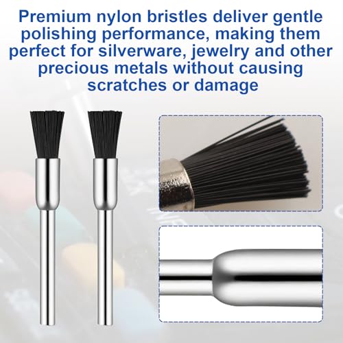 Nylon Bristle Brushes for Cleaning and Polishing, Grout Cleaning Tool Replace Dremel Brushes #405-02 - 2 Pcs