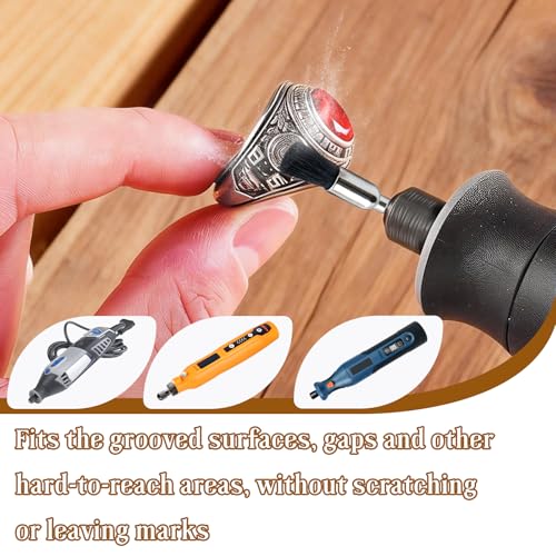 405-02 mini Nylon Bristle Brush for Dremel Brushes,Pen Brush End Brush for Drill, 1/8" Shank Diameter Mini Rotary Tool Accessory（3PCS