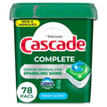 Cascade Complete Dishwasher Pods - Fresh Scent ActionPacs, Dishwasher Detergent, Dishwasher Soap, Detergent Pods, 78 Count