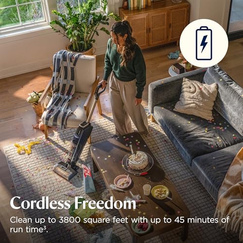 BISSELL CrossWave HydroScrub Plus Cordless Wet Dry Vacuum Mop, Floor Cleaner with Edge Cleaning & Headlights, 45-Minute Runtime, Multi-Surface, Hard Floor Sanitize, & Clean Out Formula Included, 4275E