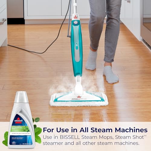 BISSELL EUCALYPTUS MINT DEMINERALIZED STEAM MOP WATER, 32 ounces, 1392, WHITE
