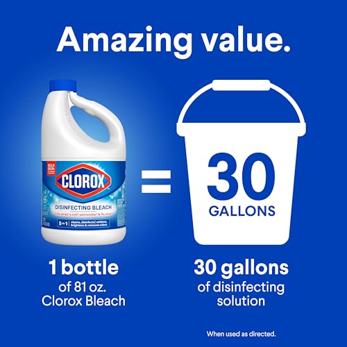 Clorox Disinfecting Bleach, 81 Fluid Ounces (Package May Vary)