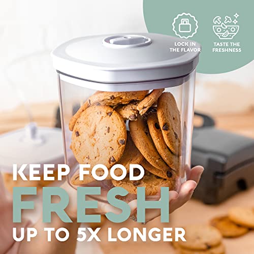 Avid Armor 3 Piece Vacuum Food Container Set for Home Kitchen with Accessory Hose in 2L, 1.4L, and 0.7L Sizes BPA Free