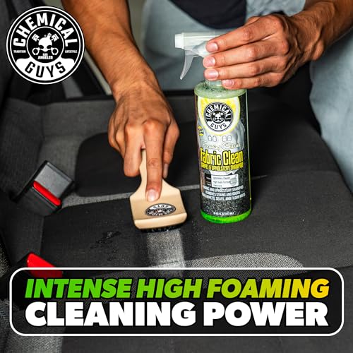 Chemical Guys Sprayable Citrus Fabric Clean Carpet & Upholstery Cleaner (Car Carpets, Seats & Floor Mats), 16 fl oz, Citrus Scent + Induro 7 Heavy Duty Nifty Interior Brush - HOL463