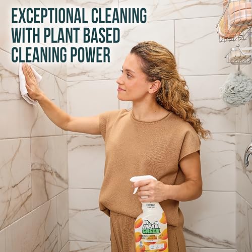 Mean Green Foaming Bathroom Cleaner Spray, Tropical Breeze, 32 oz – Removes 100% of Soap Scum, Shower, Tile, Sink & Bathroom Surfaces