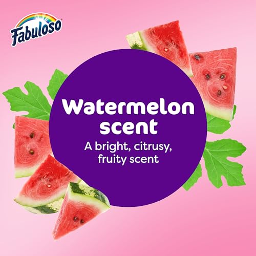 Fabuloso Multi-Purpose Cleaner and Floor Cleaner, 2X Concentrated Formula, Long-Lasting Freshness, Watermelon Scent, 56 fluid ounces