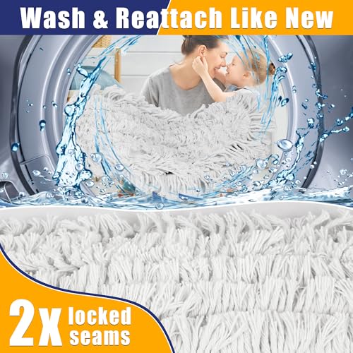 Enspoway 41" Commercial Dust Mop: Large Push Broom Wide Industrial Heavy Duty Hardwood Dry Sweeping Mop with 2 Pads Long Handle for Janitor Indoor Warehouse Gym Cleaning