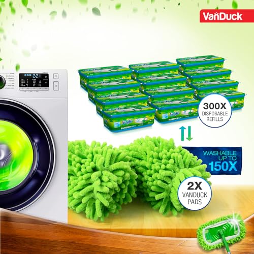VanDuck Reusable Microfiber Dust Mop Refill for Swiffer Sweeper (2-Pack)