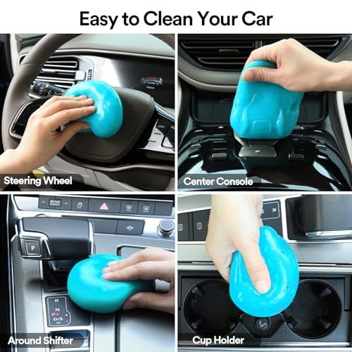 PULIDIKI Car Cleaning Gel Car Clean Putty, Universal Car Interior Cleaner Slime, Perfect Cleaning Kit Supplies, Auto Detailing Tools Car Accessories, Dust Remover Gifts for Men Women