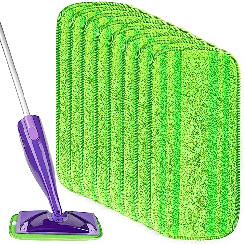 HOMEXCEL Microfiber Mop Pads Compatible with Swiffer Wet Jet, Reusable Machine Washable Swiffer WetJet Pad Refills, Mop Head Replacements for Multi Surface Wet & Dry Cleaning, Pack of 8