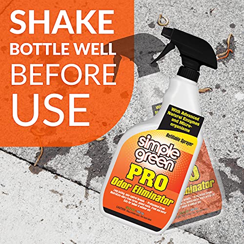 Simple Green Pro Outdoor Odor Eliminator 32oz Hose End- Professional & Commercial Grade Enzyme Cleaner - Ideal for Farms, Athletic Facilities,