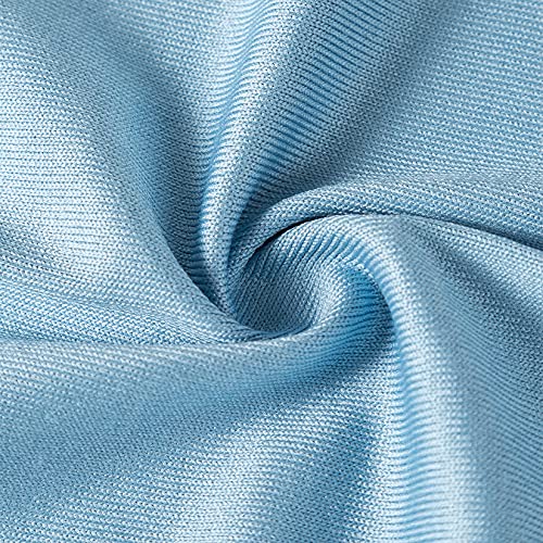 Puomue 6 Pack Microfiber Glass Cleaning Cloth, 16 Inch X 16 Inch, Lint Free Quickly Clean Window, Glasses, Windshields, Mirrors, and Stainless Steel, Blue