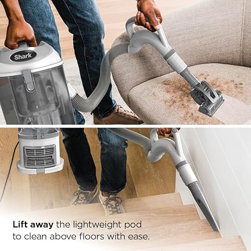 Shark Upright Vacuum Cleaner | Navigator Lift-Away | Pet Hair, Carpet & Hard Floor Cleaning | Pet Power Brush, Dusting Brush & Crevice Tool | HEPA Filter | Swivel Steering | White/Silver | NV356E