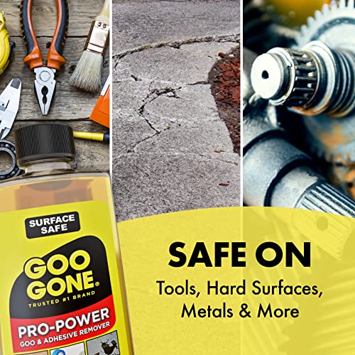 Goo Gone Pro-Power Adhesive Remover - 8 Ounce (2 Pack) - Use on Silicone, Caulk, Contractor's Adhesive, Tar, Adhesive and More
