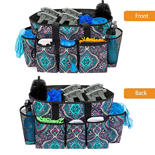 LoDrid Professional Cleaning Tote Caddy for Cleaning Supplies, Cleaning Bag Organizer with Dividers and Handle Strap for Housekeepers Work, Totem, (Bag Only)