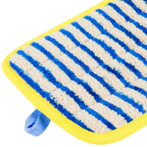 Rubbermaid Commercial Products HYGEN Microfiber Super Scrubber Damp Mop Pad, 18-inch, Yellow, for Floor Cleaning on Title/Hardwood/Laminate Floors
