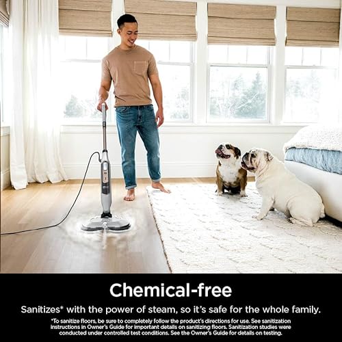 Shark Steam & Scrub with Steam Blaster Technology All-in-One Hard Floor Steam Mop with 3 Steam Modes & LED Headlights S8201, Rotator White