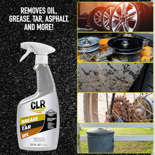 CLR Brands Automotive Grease, Tar & Oil Remover, 22 oz. Spray Bottle, Non-Abrasive, Dissolves Grease, Blasts Tar, Zaps Oil from Garage Floors and Machinery