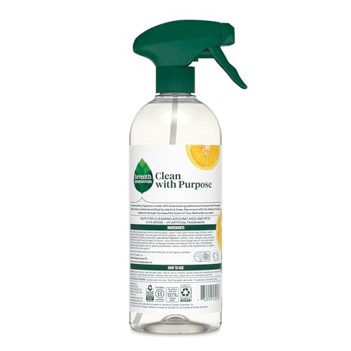 Seventh Generation All Purpose Cleaner Spray, Rejuvenating Yuzu Basil, 23 fl oz