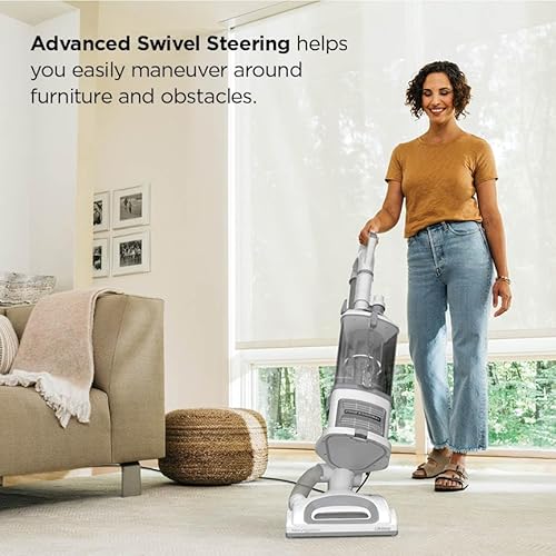 Shark Upright Vacuum Cleaner | Navigator Lift-Away | Pet Hair, Carpet & Hard Floor Cleaning | Pet Power Brush, Dusting Brush & Crevice Tool | HEPA Filter | Swivel Steering | White/Silver | NV356E