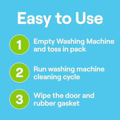 Seventh Generation Washing Machine Cleaner 6 Count Free & Clear Targets Odor-Causing Residue Powered by Oxy Power 4.2 oz
