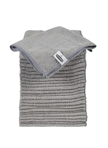 Rubbermaid Microfiber Cloth Towels 24 Pack 14"x14" Non-Scratch Reusable/Washable for Cleaning/Wiping/Polishing for Home/Kitchen/Car
