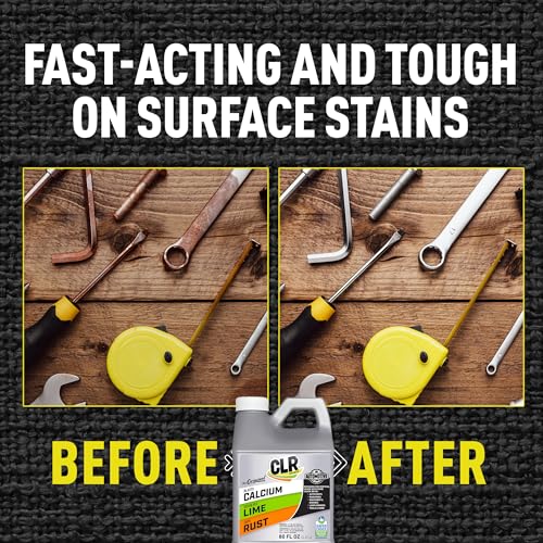 CLR Brands® Automotive Calcium, Lime & Rust Remover, Cleaner for Multiple Surfaces, EPA Safer Choice Certified, Ammonia, Phosphate and Bleach Free Cleaner, 80 Oz