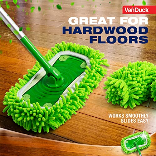 VanDuck Reusable Microfiber Dust Mop Refill for Swiffer Sweeper (2-Pack)